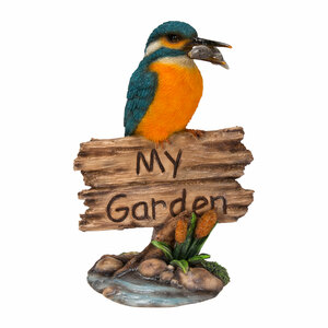 Vivid Arts Kingfisher My Garden Sign 16cm