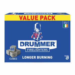 Drummer Firelighter Cubes 60 Pack