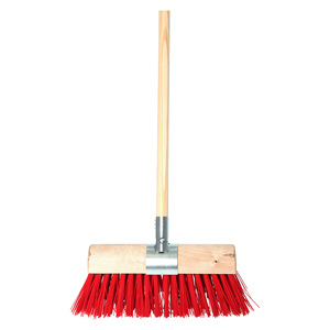 Varian Yard Brush 14inch Red With Handle & Clamp