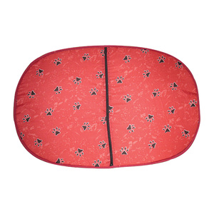 Cushion Oval Red/Black 37x23cm