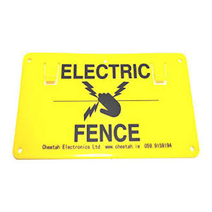 Electric Fence Warning Sign Cheetah 5 Pack
