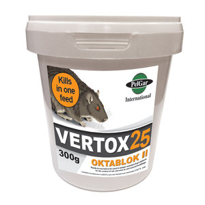 Vertox 25 Rat & Mouse Block Bait 300g