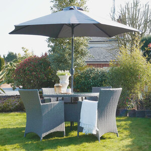 Sicily 4 Seater Rattan Set with Parasol
