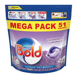 Bold All-in-1 Lavender and Camomile Pods 51 Wash