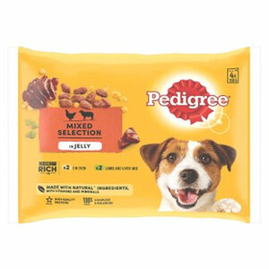 Pedigree Mixed Selection in Jelly Adult Dog Pouches 4 x 100g