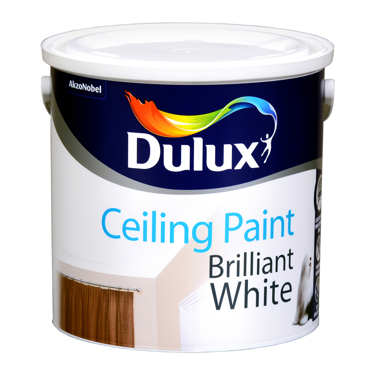 Dulux Ceiling Paint Brilliant White 2 5l