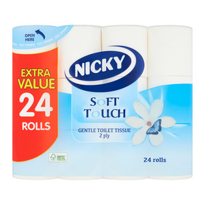 Nicky Soft Touch Toilet Tissue 24 Roll