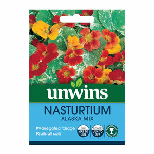 Unwins Seed Nasturtium Alaska Mix