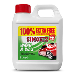 Simoniz Wash and Wax 500ml + 100% Extra Free