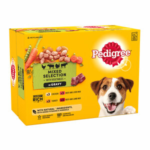 Pedigree Dog Food Mixed Selection with Veg in Gravy 12x100g